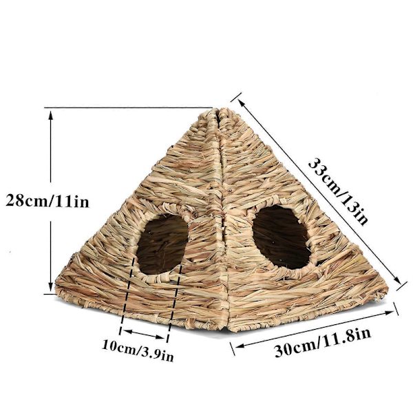 Liten djurbur säng för kanin marsvin hamster - 60x40x20cm, 1 st (B)