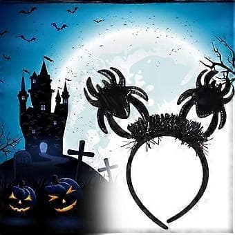 Glitrende Spøgelseshårbånd til Halloween Kostumefest Rekvisit