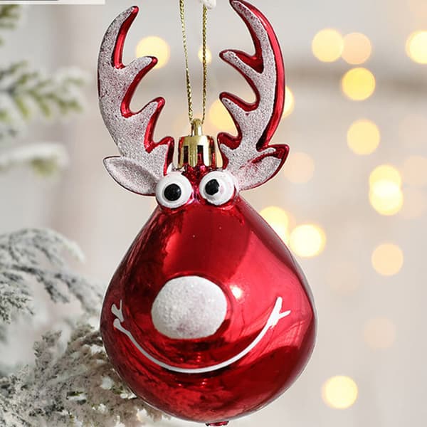 Älgscen Tak Hängande Plastkulor Ornament för Julgransdekoration