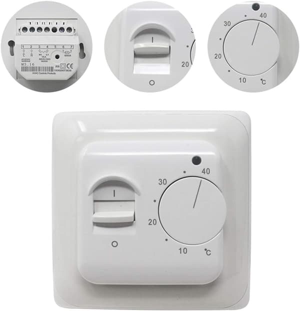 Gulvvarmetermostat AC 220V 16A Probe Mekanisk Kontroll
