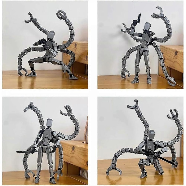 T13 Actionfigur Tillbehör, Multi-ledad Rörlig 3D-Printad Leksak (W)