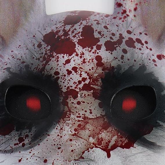 Pupu korvamaski, Halloween-naamio, pelottava ja verinen pupumaski (N)