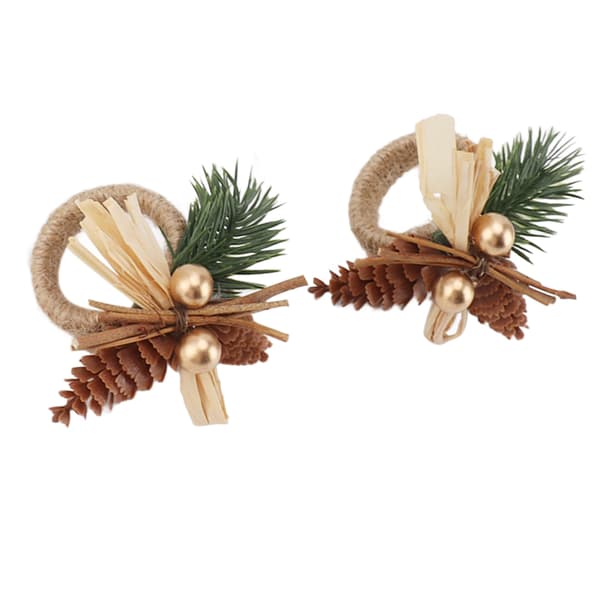 Servettringar med Västern-tema för julfest eller bröllop (2-pack) - 8,9 cm