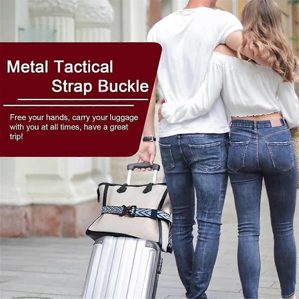 2-pack taktiska spännen för hundhalsband, ryggsäck, bagage, remklämma (B)