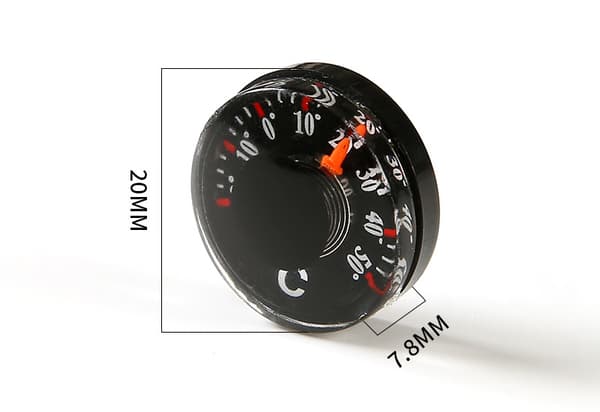 20 mm rundt bærbart udendørs temperaturmåler (W)