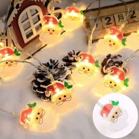 LED 10 lys julelenke nisseform