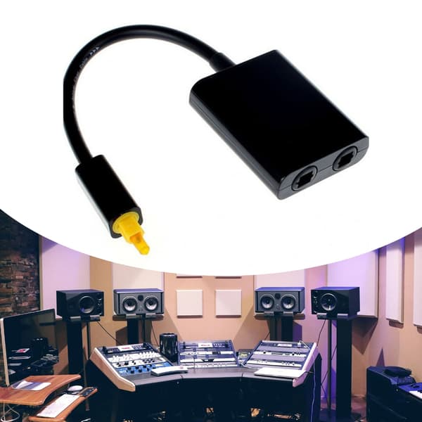 Optisk 2-vägs splitter 2 in till 1 ut SPDIF-adapter