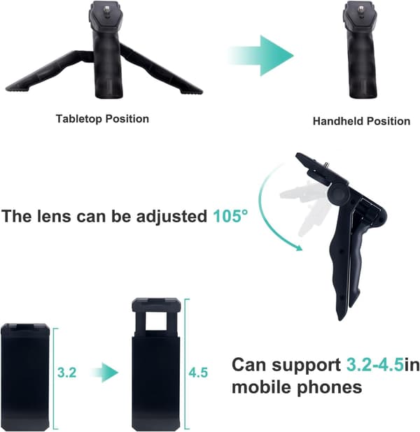 Vlogging Kit til iPhone, Android med Tripod, 36 LED Lys, YouTube Starter kit med Mini Mikrofon[FW]