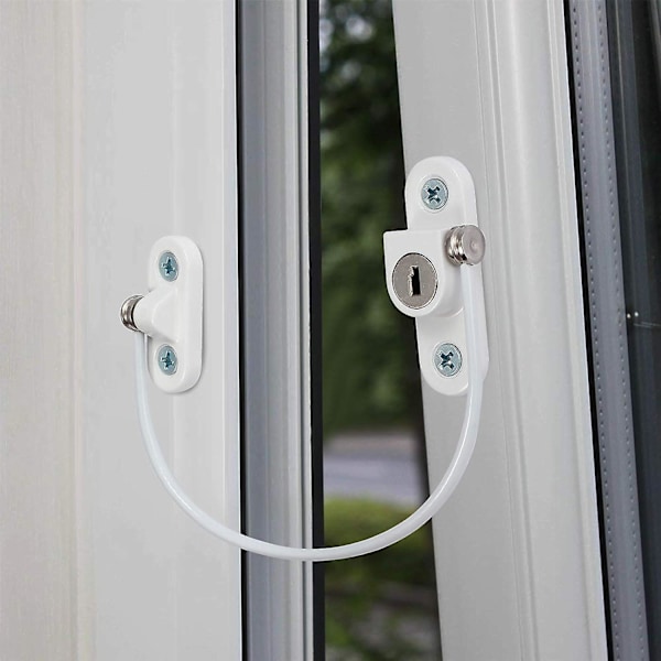Kabelbegränsningslås för fönsterventilationslås spärrbegränsare (vit) fw 1 pieces