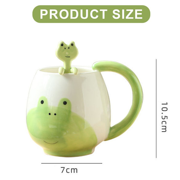Keraamiset hauskat mukit söpöillä kuvioilla, korkeus 10-12 cm (L)