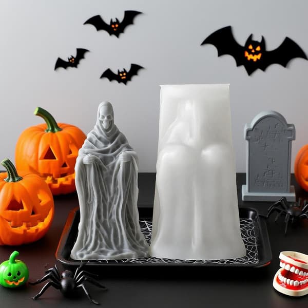Silikoneforme til Halloween, dekorative former, epoxyharpiks, 3D-håndværk (W)
