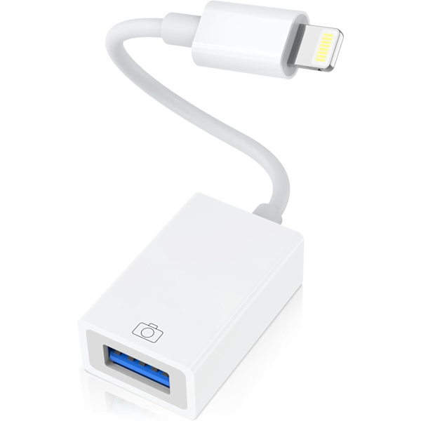 USB OTG-kabeladapter med Lightning-hunntilkobling