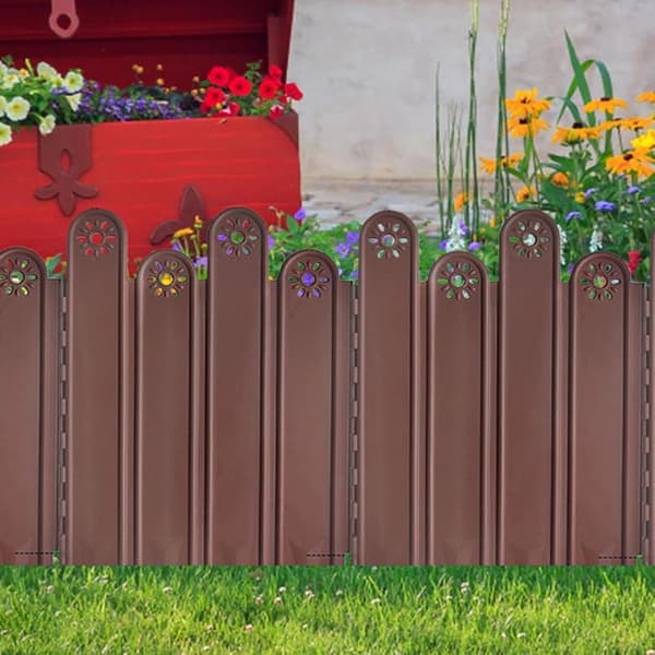 Havehegn (sæt med 10 stk., brun) - Ideel til stier, blomsterbede, haver og terrasser (W)
