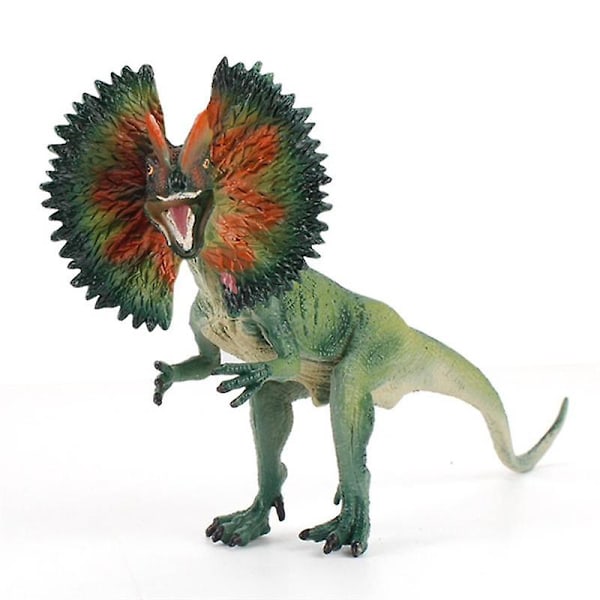 Dilophosaurus Dinosaurie Figur Dilophosaurus Simulering Pvc Action Modell Leksaker Raptor Dinosaurier Ornament För Barn (W) Dilophosaurus