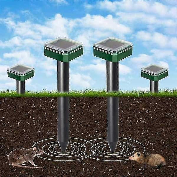 6 st soldrivna ormskrämmor för utomhusbruk, ultraljudsormskrämma, solcellsdriven ormskrämma grön/svart