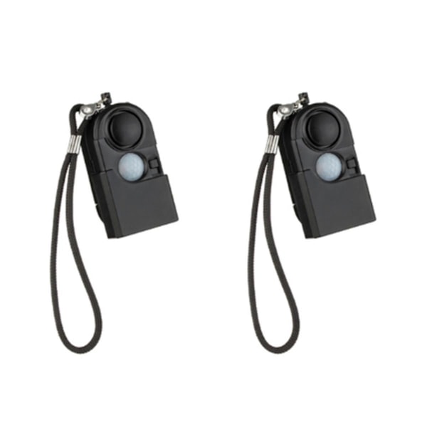 2 stk Camping Rejse Portable Mini PIR Infrarød Bevægelsessensor Detektor Alarm 120db Trådløs Hjem Se