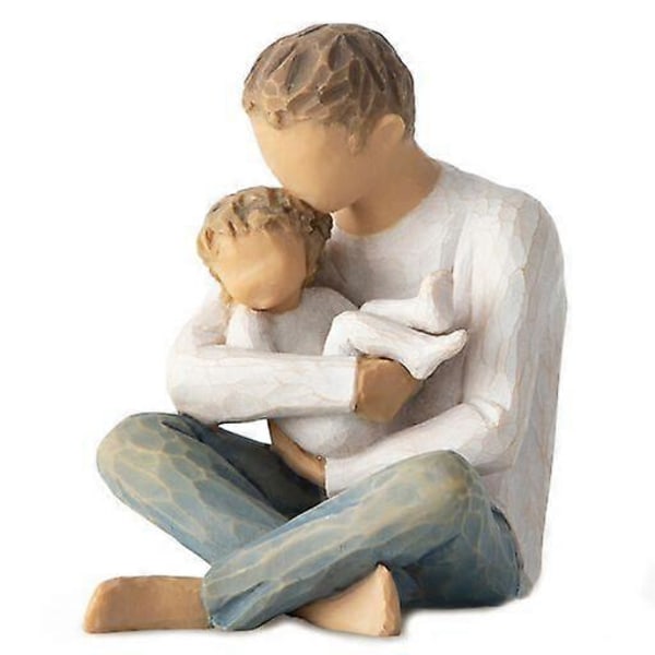 Det är min pappa, skulpterad handmålad figur (W)