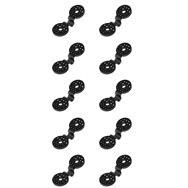 100 stk Skygge Nett Festespenner Hage Solskygge Nett Plastklemmer For Utendørs Camping Reiser Black 10PCS