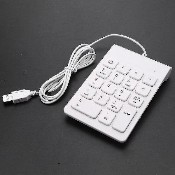 Mini USB-kabelansluten numerisk knappsats 18 tangenter digitalt tangentbord passar för redovisning kassör bärbar dator Windows {FW}