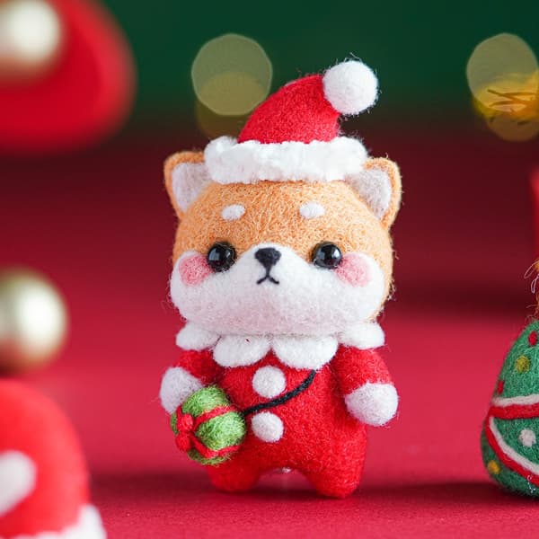 Jule-Shiba Inu nålefiltningssæt