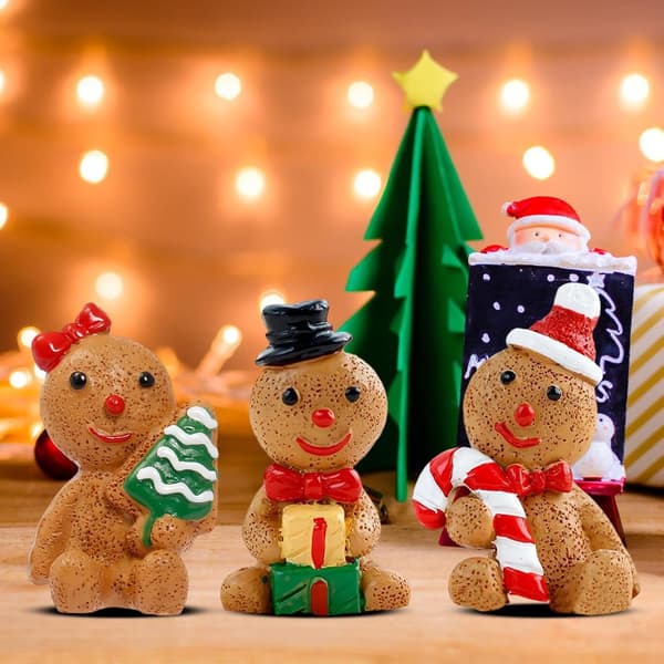 Pepparkaksfigurer (3-pack) - Juldekorationer för hemmet (W)