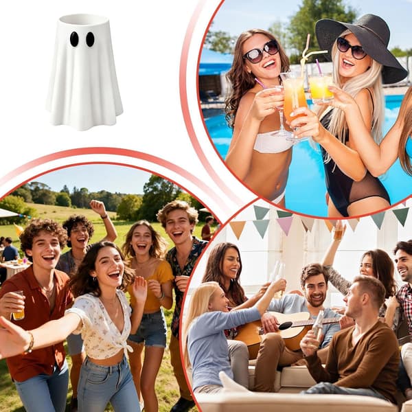 Dekorative spøgelsesærmer til Halloween-dåser, genanvendelige og søde, 3D-printet. (W)