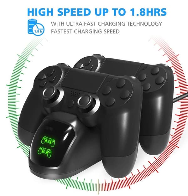 Latausasema kahdelle PS4-ohjaimelle