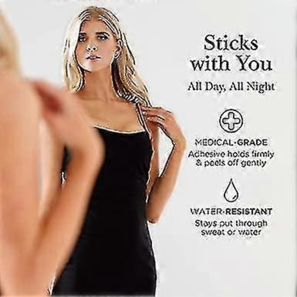 Nippies Nipple Cover - Klæbende Silikone Nipple Pasties - Genanvendelige Pasty Nipple Covers til Kvinder med Rejseæske (W)