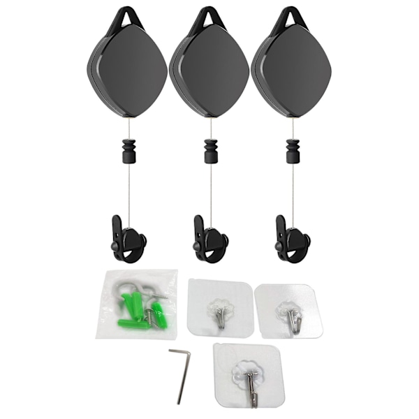 3/6 stk Lydløst VR Kabelstyring Træksystem til HTC Vive Rift S PS for Windows VR Tilbehør [DB] 3pcs