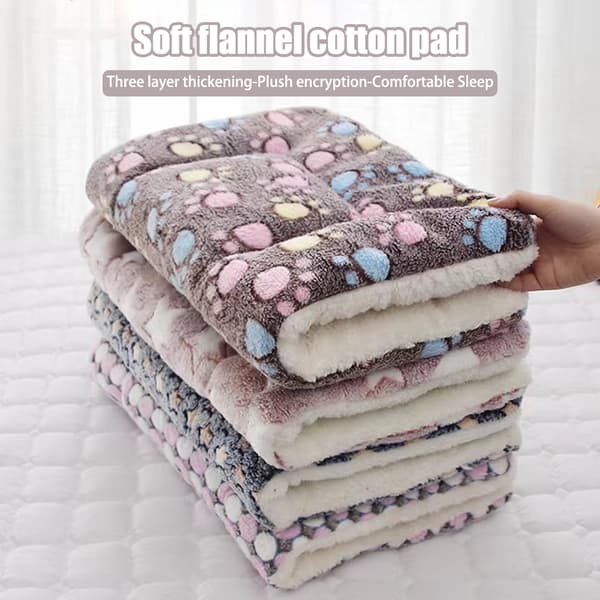 Vinter Blød Pink Kæledyrsseng Måtte Flannel Tæppe 50x60cm