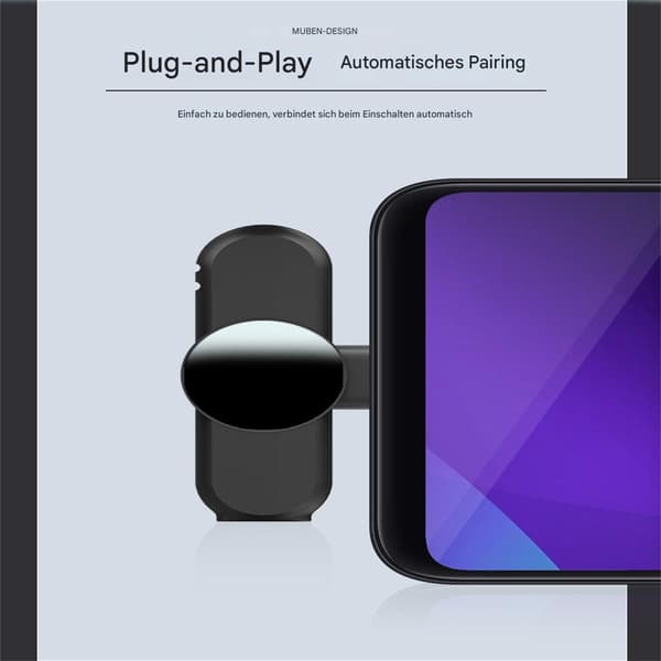 iPhone ja Android langaton Lavalier-mikrofoni 2-in-1