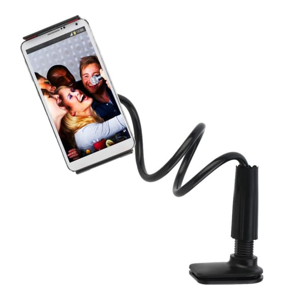 Säädettävä tablettiteline iPadille ja Samsung-tableteille (65-190mm) - Musta