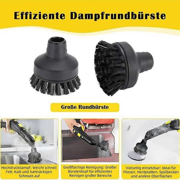 Tilbehørssett for dampvasker for Karcher SC1 SC2 SC3 SC4 SC5 erstatningsdampbørste moppeputer O-ringer skraperdeler(w)