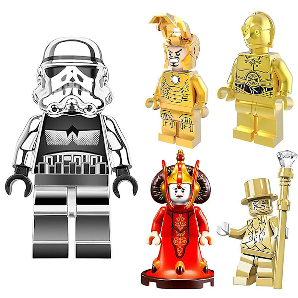 Superhjälte Mr Gold Imperial Stormtrooper Iron Man Samla Byggklossar Leksak