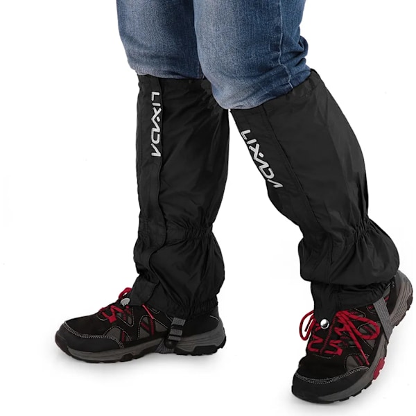 Lixada Gaiters Par Utomhus Uni Dragkedja Slutning Slitstark och Vattentätt Tyg Gaiter Skydd för Cykling Snowboard Vandring (W)