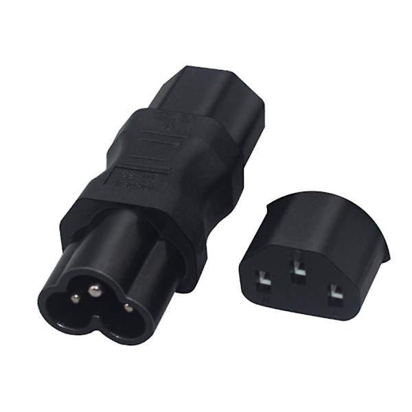 Oppgradert C6-plugger til C5 hann til hunn adapter rask tilkobling ABS-materiale C6 to C13