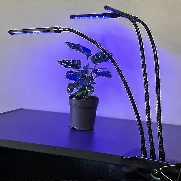 Justerbar vækstlampe - LED, Timer sort (W)