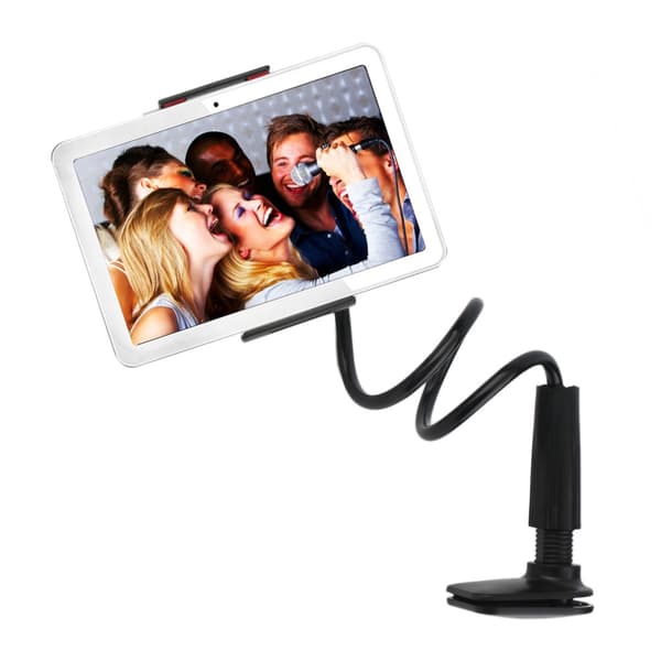 Säädettävä tablettiteline iPadille ja Samsung-tableteille (65-190mm) - Musta
