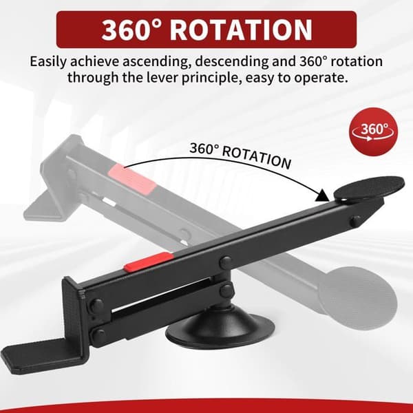 Kraftfull möbellyft 100 kg kapacitet 360° rotation svart 15 cm
