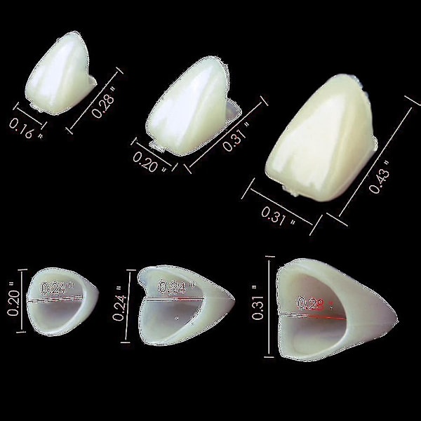 Midlertidige kroner, porcelæn, anteriore veneers, til tandlæger, 72 stk./æske_FC31 (W)