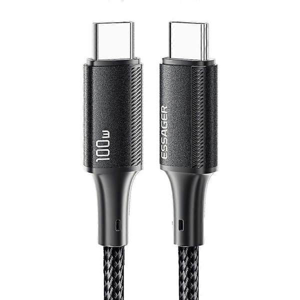 Snabb Laddningskabel 1M Typ-A till Typ-C Nylonflätad 100W