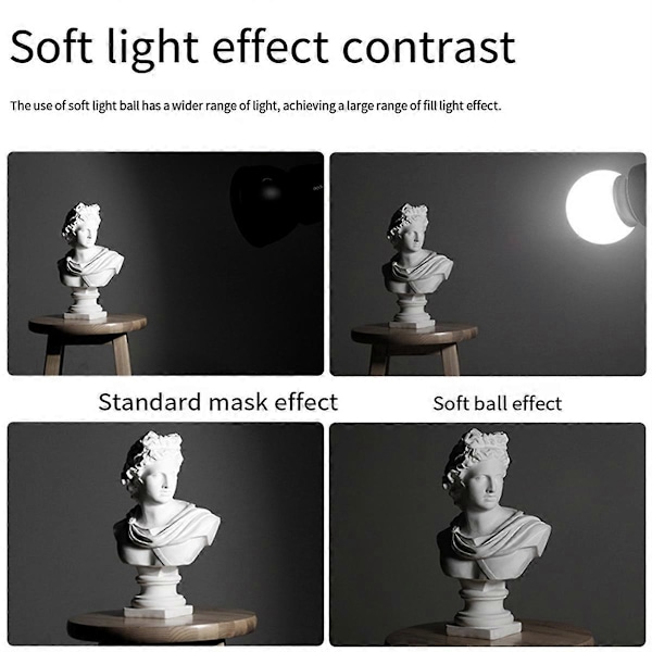 15 cm Blød Lysbold til Fotografering Gennemskinnelig Diffuserbold Flashlys til Reklamekunstfotografering (H)