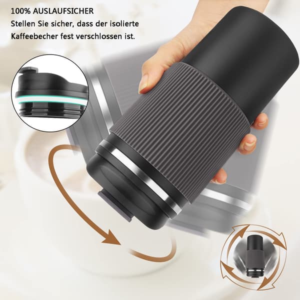 Resemugg 450ml Läcksäker Isolerad Kaffekopp med Lock