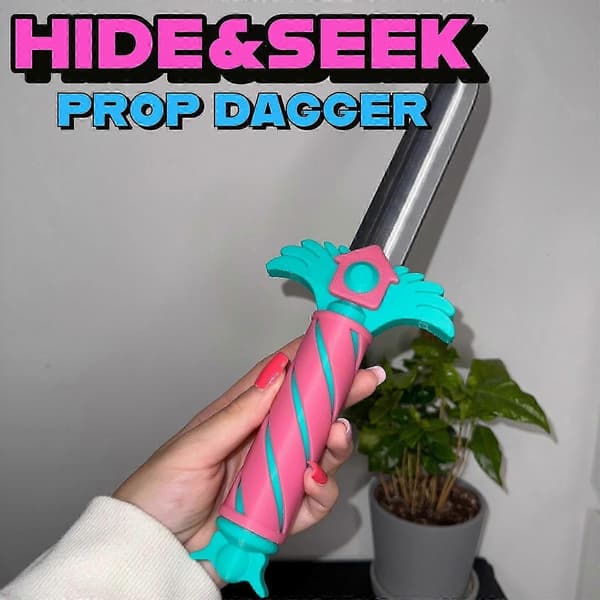 Squid Game Gemmelege Kniv + Nøgle Bundle - Replika Cosplay Legetøj (Fww)