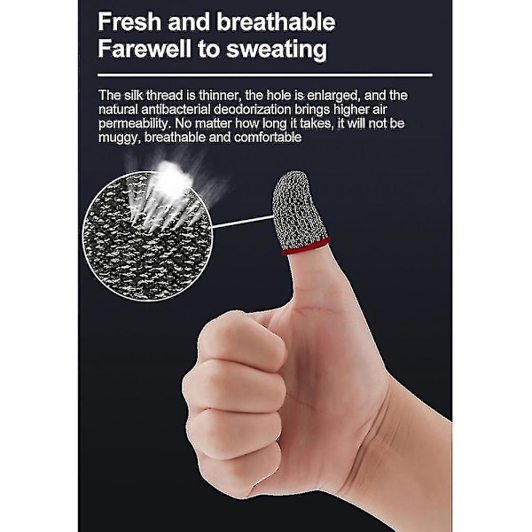 10-pack Gaming Finger Fiber 28 Stickade Ärmar Kompatibla med Pubg Mobile Spel A