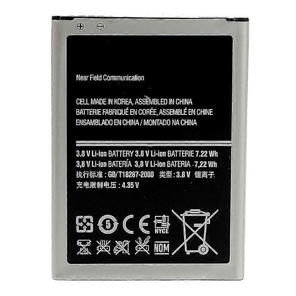 Til Samsung Galaxy S4 mini I9190 3.80V 1900mAh Genopladeligt Li-ion Batteri (Kode: B500BE) (W)