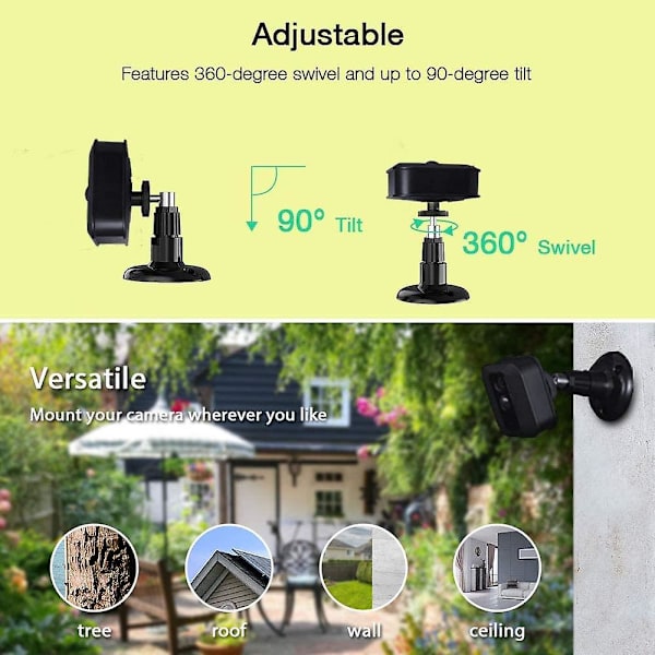 3-pack Justerbar Väggfäste för Blink Xt2 Blink Mini Inomhus/Utomhus Säkerhetskamera [FW]