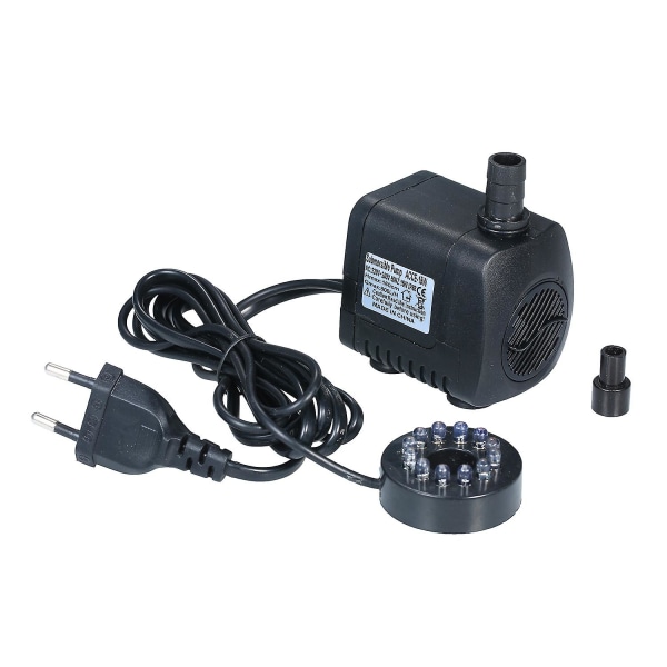 Nedsänkbar LED-pump 800l/h ultratyst akvariedamm tank pool vattenfontänpump Au-kontakt fw EU Plug