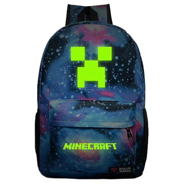 Minecraft Valoisa Reppu Suuri Tilavuus Reppu Opiskelijan Käsilaukku Matkustava Koululaukku Lahja {FW} Stary Sky Blue