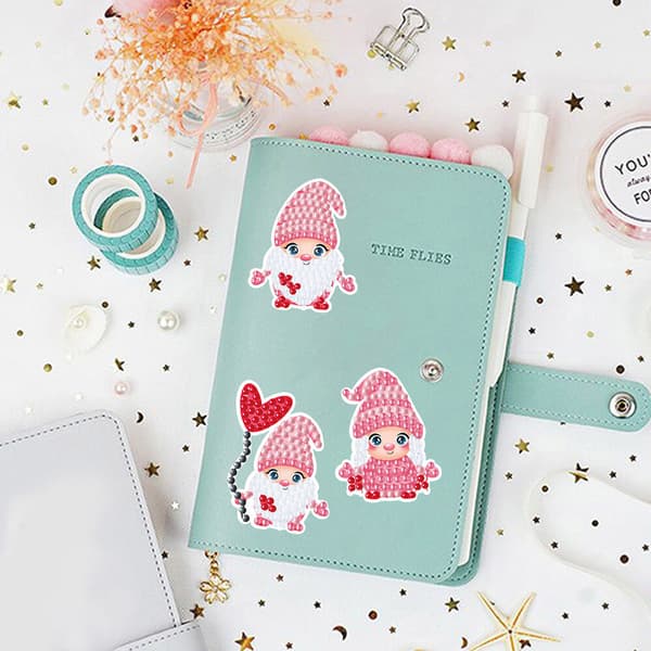 5D Diamantmålnings-stickerkit för barn med borrmosaik pysselmaterial